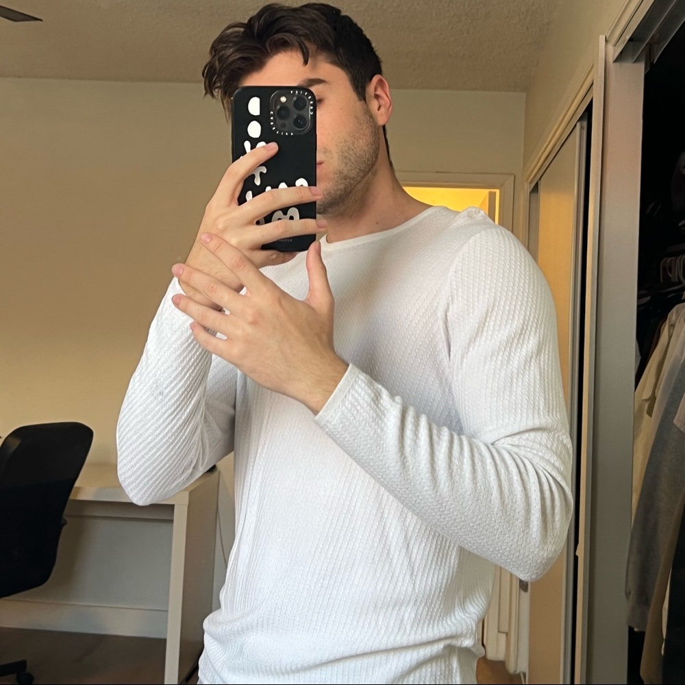 Zara White Long Slevee